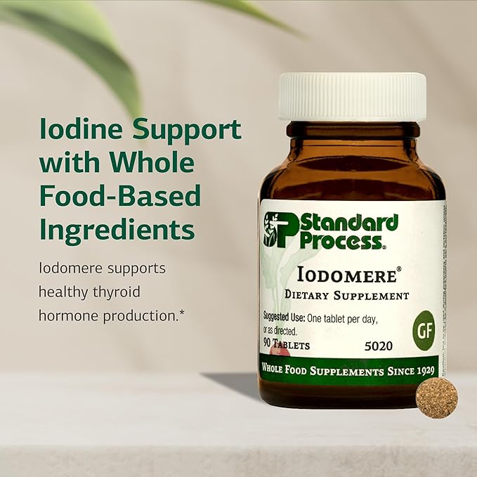 Standard Process Iodomere - Daily Supplement to Support Your Metabolism, Immune Function & Thyroid Hormone Production - Gluten-Free, Non-Dairy & Non-Soy - 90 Tablets (90 Servings)