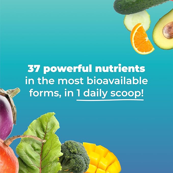 MultiAbsorb~Daily Essential, Multi-Nutrient Powder for Optimal Health, Vitamins, Minerals, Antioxidants, No Fillers or Preservatives, Natural, Non-GMO, 30 Servings (Orange-Mango)