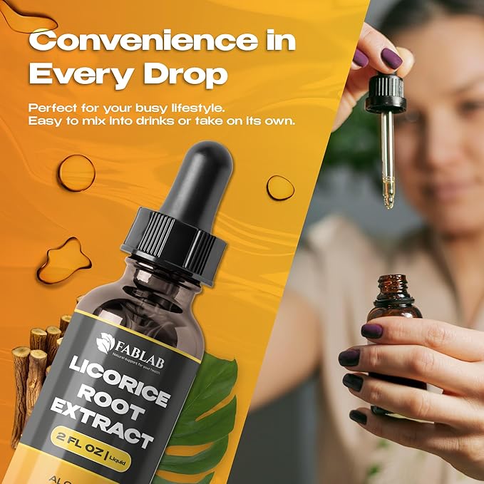 FabLab Licorice Root Extract - Herbal Immune Support- Glycyrrhiza Glabra Supplement for Digestion Restore Respiratory Health Fatigue -Non-GMO (2)