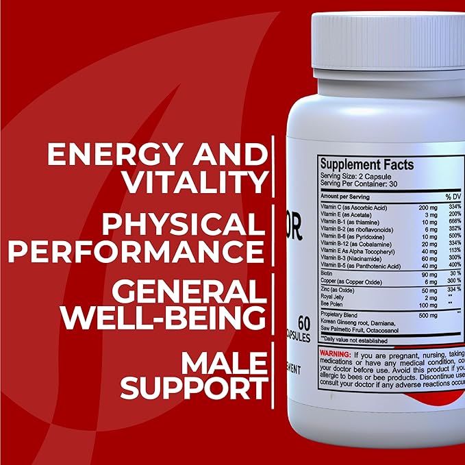 Hallprost Ultra & Hallvigor 120 Cap - Dietary Supplement for Men - Pygeum, Pumpkin Seeds, Prostate Formula - Energy Supplements