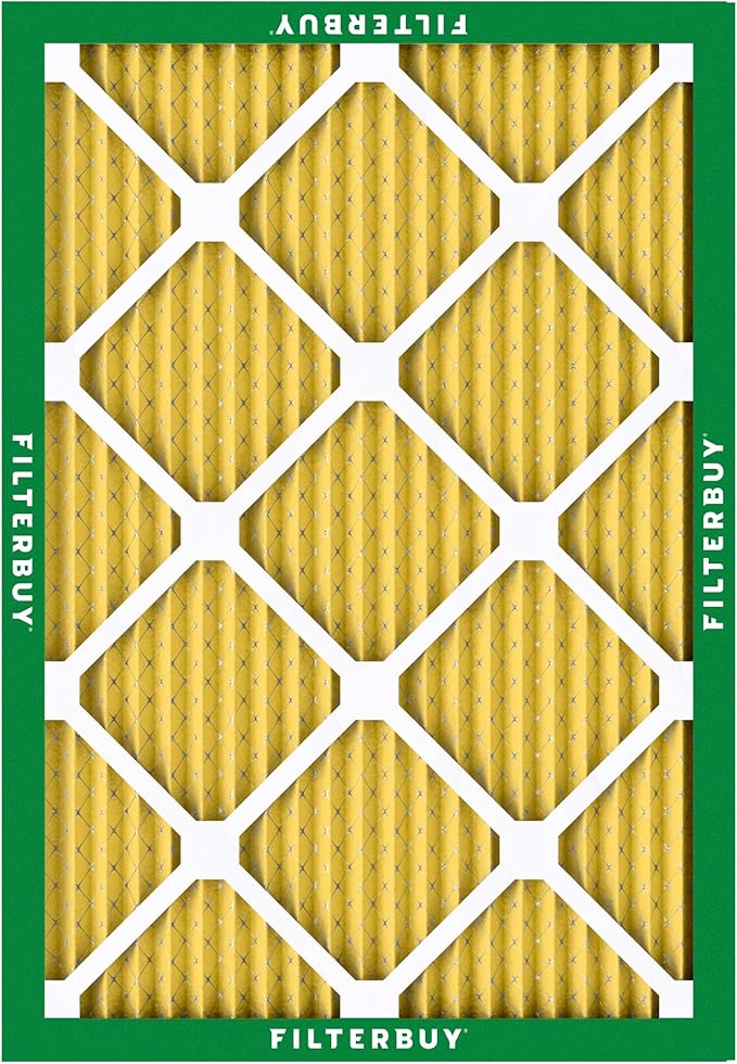 Filterbuy 20x25x1 Air Filter MERV 11 (MPR 1200) Allergen Defense Replacement (3-Pack), Electrostatic Pleated HVAC AC Furnace Filters, Made in USA (Actual Size: 19.50 x 24.50 x 0.75)