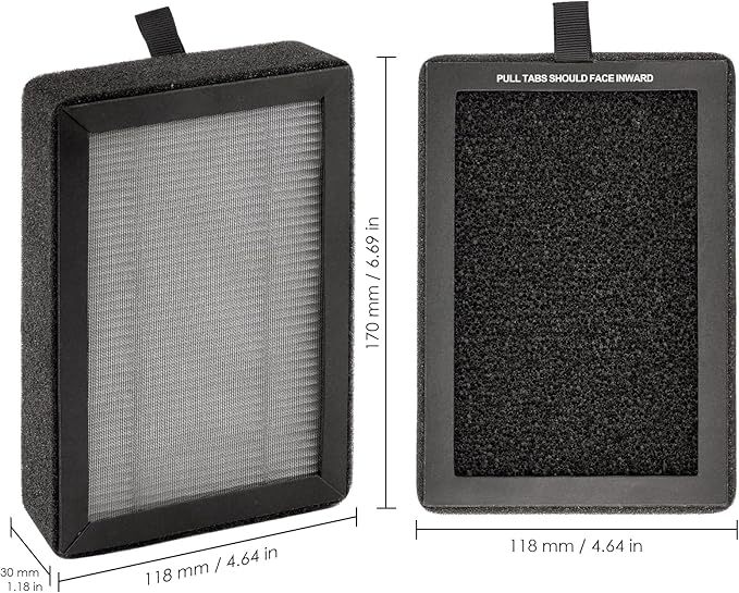 4 Pack LV-H128 Replacement Filter for LEVOIT LV-H128, ROVACS (RV60), PUURVSAS (HM669A) Air Purifier, LV-H128 H13 True HEPA Filter, 3-in-1 Activated Carbon Filters, Replace #LV-H128-RF