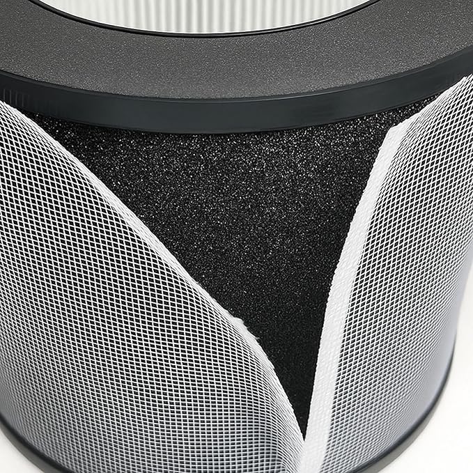 Nispira TT-AP006 Replacement Filter for TaoTronics Air Purifier 3-in-1 True HEPA Smoke Dust VOCs Remover, 2 Packs