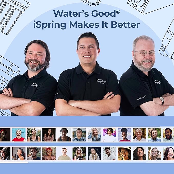 iSpring F3WGB32BPF 3-Stage Replacement Filter Pack for WGB32B-PF Whole House Water Filter System, Removes up to 99% PFAS, PFOA/PFOS, Chlorine, Sediment, Taste, and Odor