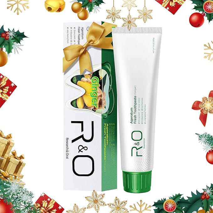R&O Ginger Mint Fresh Toothpaste, 3.53 oz - A Miracle for Oral Hygiene, Maintains Fresh Breath, Relieves Oral Discomfort, Removes Dental Plaque, Enhances Oral Health