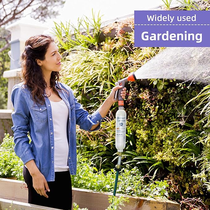 lifeegrn RV Water Filter with Hose Protector, Inline Water Filter, Reduces Bad Taste, Odors, Chlorine and Sediment in Drinking Water, White(2 Packs)