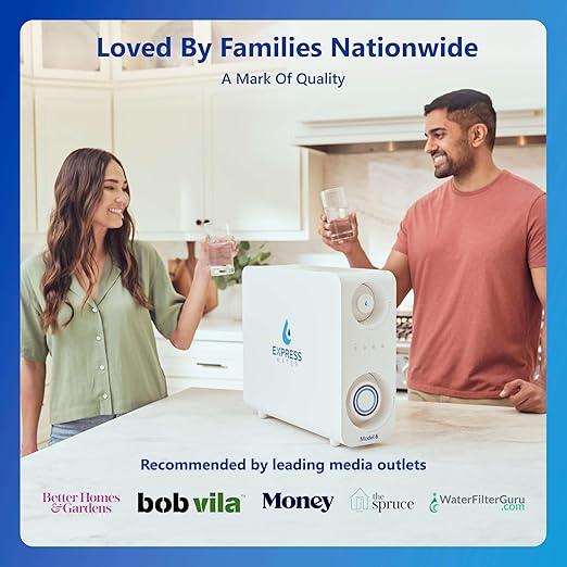 Express Water Reverse Osmosis Water Filtration System – 5 Stage RO Water Filter System with Faucet and Tank – Under Sink Water Filter – 100 GPD