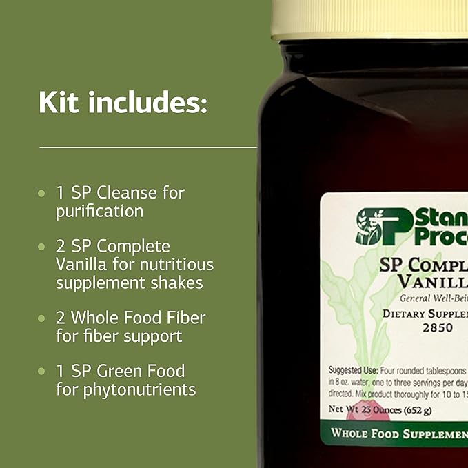Standard Process Purification Kit with SP Complete & Whole-Food Fiber - Detox & Liver Support - Whole Food-Based Fiber Kit for Maintaining a Healthy Body - 21-Day Program - Vanilla