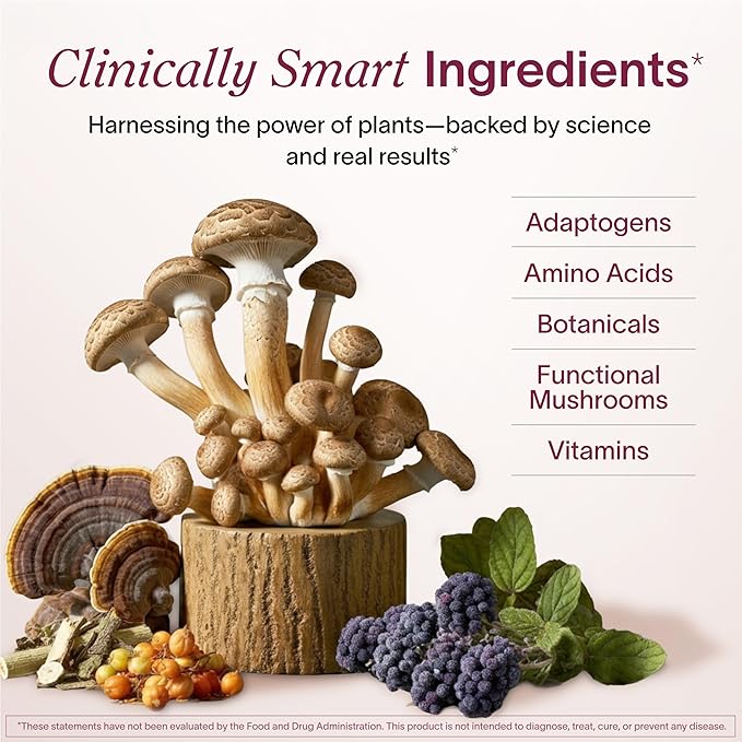 Daily Hormone Balance Capsules - Targeted Women's Health Supplement - Adaptogens, Vitamins, Functional Mushrooms, Amino Acids - Science-Backed, Plant-Based, Naturally-Effective - 60 Capsules