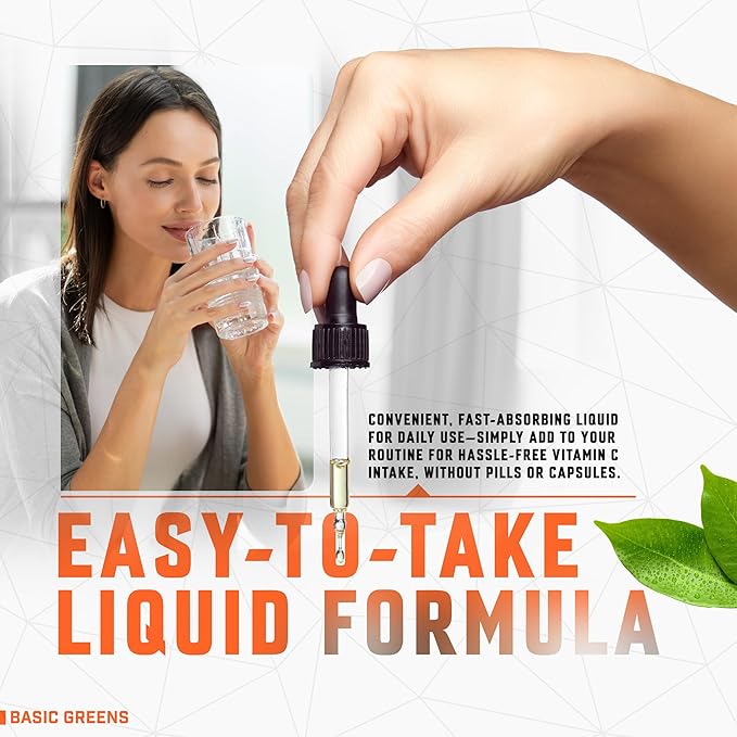 Liposomal Vitamin C Liquid 6000mg – High Absorption Liquid C Supplement for Immune Support, Antioxidant & Skin Health – Non-GMO, Vegan, Gentle Formula – 2 fl oz