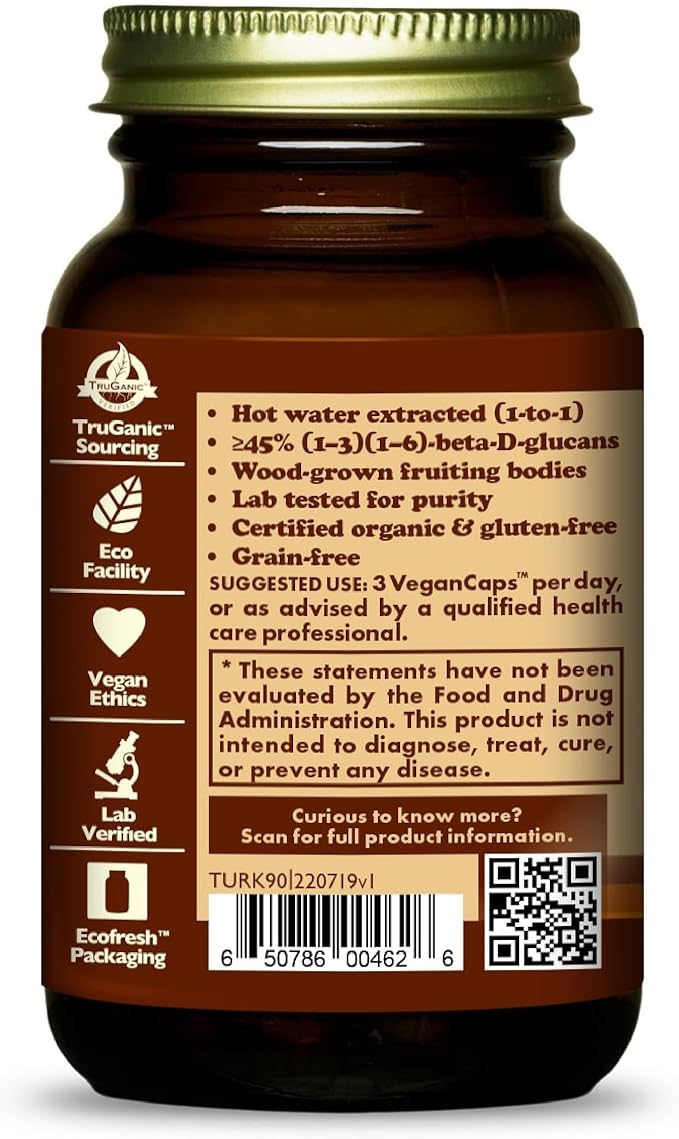 HEALTHFORCE SUPERFOODS Turkey Tail - Capsules - 90 Vegan Capsules