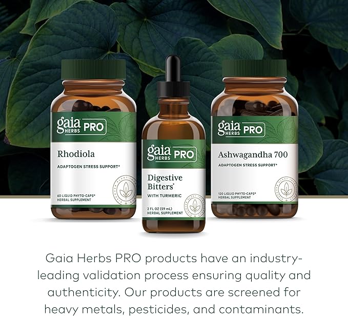 GAIA HERBS PRO Digestive Bitters with Turmeric - with Herbs Traditionally Used to Support Healthy Digestion* - Herbal Formula - Great for Travel - 2 Fl Oz (30 Servings)