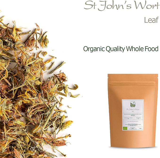 Saint Jhon's Wort Organic Herb - Hypericum Perforatum - St Jhons Wart - Jhon St Johns Wort Tea St John S Wort Tea St John Wart Tea St John Tea St John Wort Herb Organic Saint Johns Wort Herb
