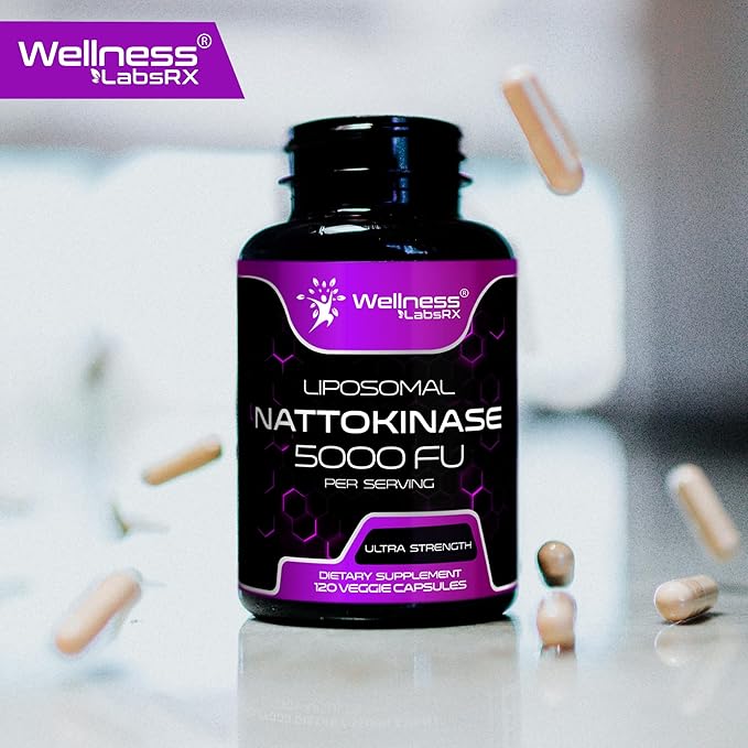 Nattokinase Supplement Capsules 5000 FU, Third-Party Tested Nattokinase β Enzymes from Japanese Natto β Daily Wellness Support β 120 Count (Pack of 1)
