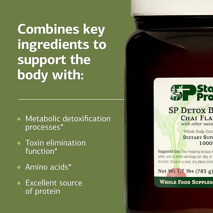 Standard Process SP Detox Balance Chai, 28-Day Program Kit - Detox Cleanse with Pea Protein, Iron, Magnesium & Choline - Vegan, Non-Dairy & Gluten-Free - 1 Kit