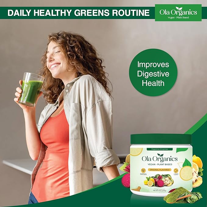 Greens Superfood Powder – Packed with 11 Cruciferous Vegetables & Phytonutrients – Energy, Immune Support, & Liver Health – Premium Vegetable Supplement for Adults (300g Powder)
