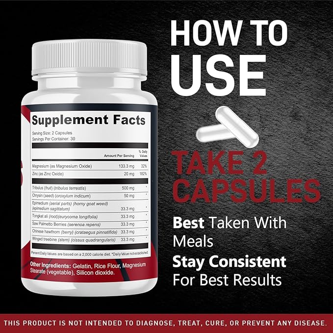 TadalaCaps Health Support, The Official Tadala Caps Pills, All Natural Premium Advanced Formula, TadalaCapsules - Maximum Strength, Daily Nutrition Multivitamin, 60 Capsules for 1 Month