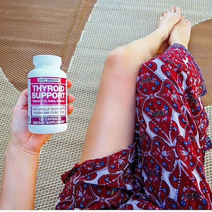 Thyroid Support Supplement with Iodine |120 Capsules to Help Body Mass & Improve Energy, Cardiovascular, Energy & Focus Formula | 14 Natural Vitamins
