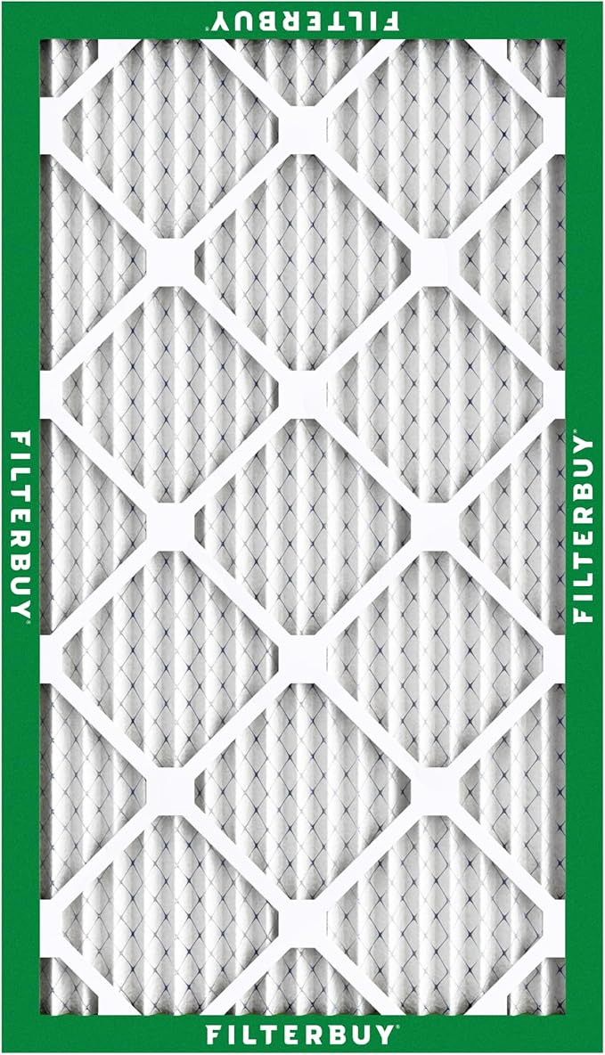 Filterbuy 20x30x1 Air Filter MERV 8 (MPR 700) Dust Defense Replacement (12-Pack), Electrostatic Pleated HVAC AC Furnace Filters, Made in USA (Actual Size: 19.63 x 29.63 x 0.75)