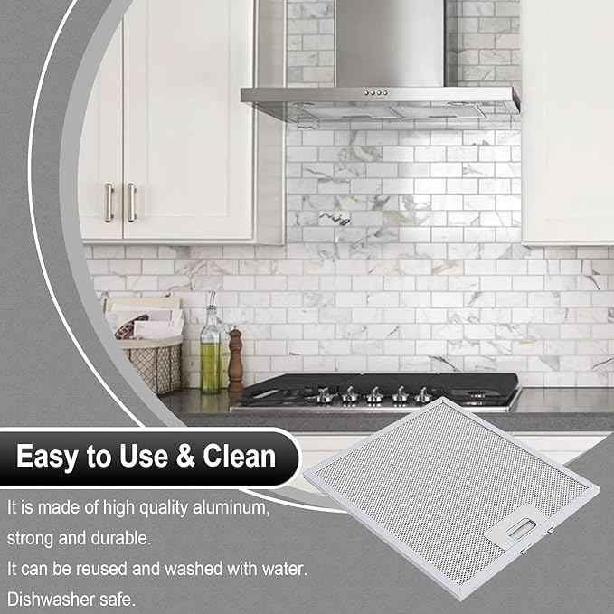 πΌππ
ππππ
W10169961A Aluminum Range Hood Filters Replacement 3 Pack 10.5 x 12 Inch by Wadoy, 3-Layer Aluminum Mesh Range Hood Filter Metal Slip Joints Compatible with Whirl-pooll