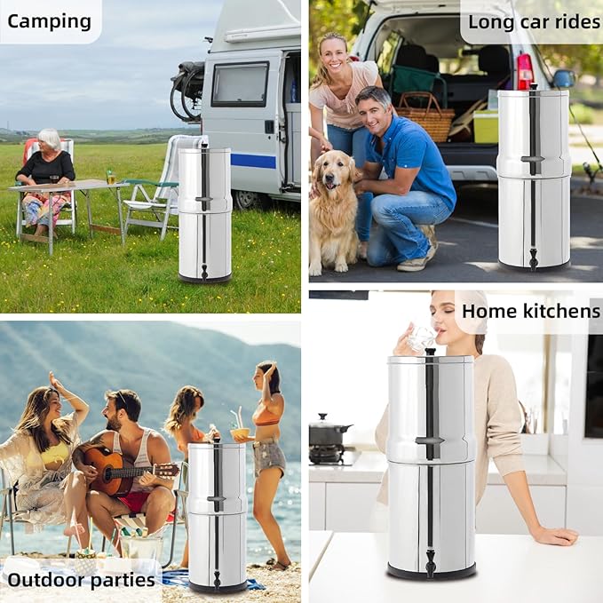 Water Filter Replacement for Berkey® BB9-2® Purification Elements Black Filter, Compatible with Berkey® Gravity Fed Water Filtration System, Pack of 2