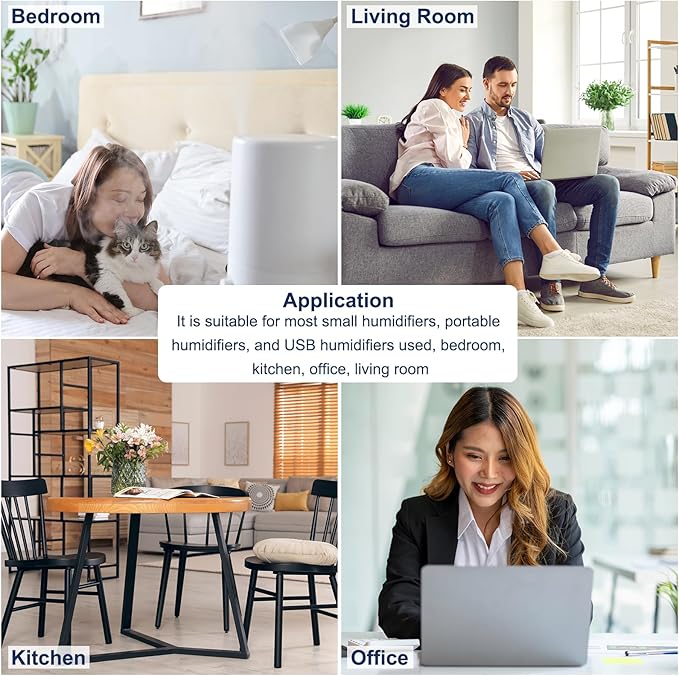 uxcell 12pcs Humidifier Cotton Stick, 7 x 200mm Refill Sticks Filter Replacement Wicks, Humidifier Filter Cotton Refill Travel Mini Humidifier Filters Sticks