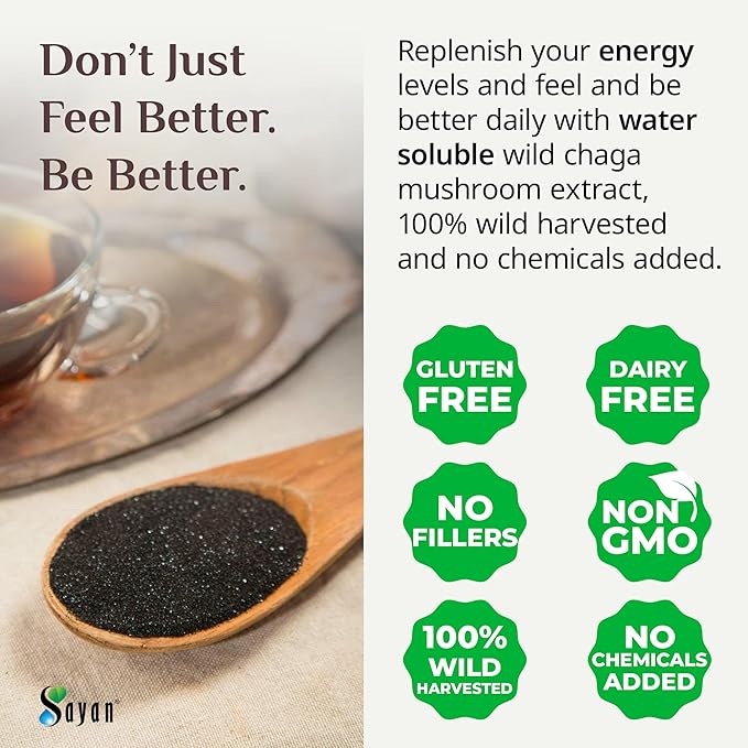 Sayan Chaga Mushroom Extract Powder, 2oz (Package May Vary)