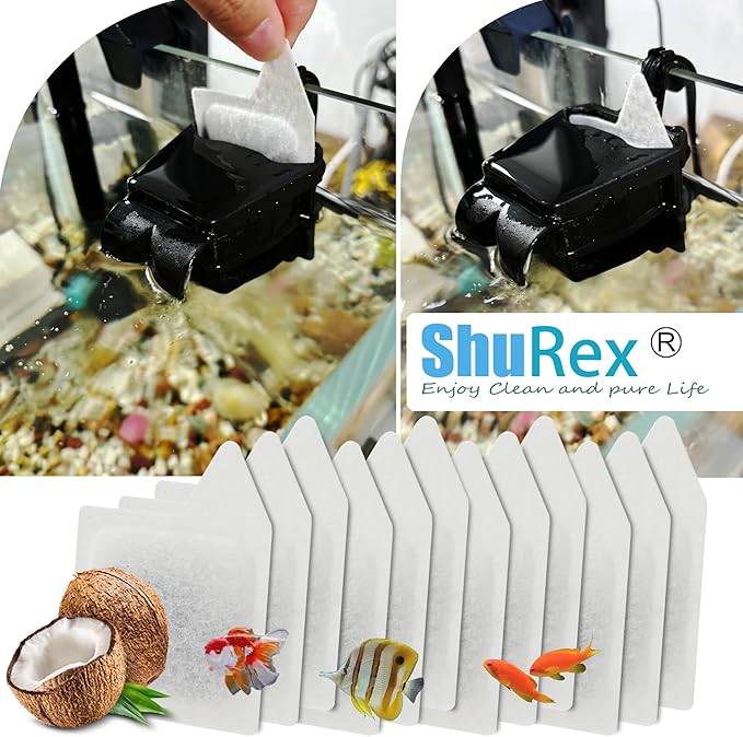 12 Pack Replacement Filter Cartridges XS for Tetra Whisper Extra Small Fish Tanks Filter; Refilled Filter Cartridges XS for Aquarium Kits Less 3 Gallons