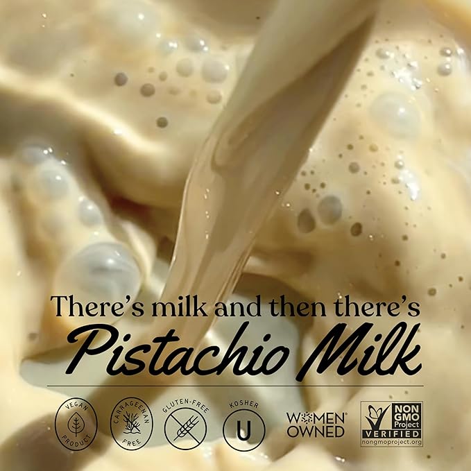 Táche Pistachio Milk and Coffee Bundle, Original & Unsweetened Barista Milks with Ready-to-Drink Latte, 6-Pack Each