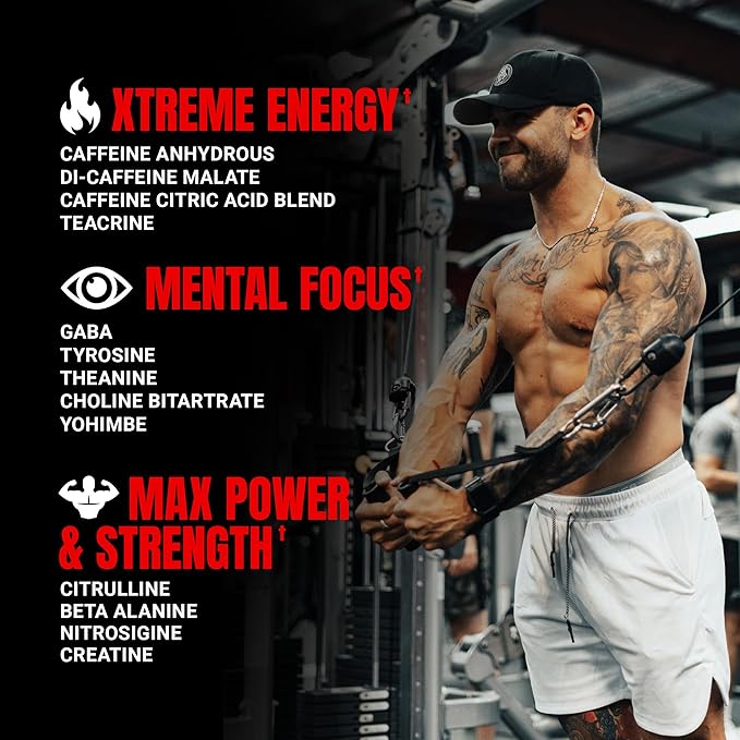 PROSUPPS Mr. Hyde Xtreme Pre Workout Powder with Creatine, Beta Alanine & Caffeine – Extreme Energy, Pumps, Focus & Performance - Fitness & Gym Supplements for Men & Women (Fruit Punch, 30 Servings)