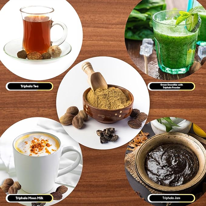 Triphala Powder – Sundried Amla, Bibhitaki and Haritaki Fruits- 227 Gram Pack of 1