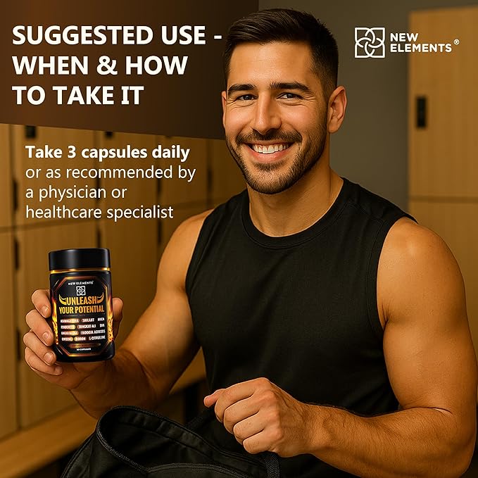 Natural Testosterone Booster Supplement for Men โ Test Booster with Tongkat Ali, Fadogia Agrestis, Shilajit, Ashwagandha, Ginseng, Tribulus, Boron, DAA, L-Citrulline, D3 K2, Zinc & Magnesium