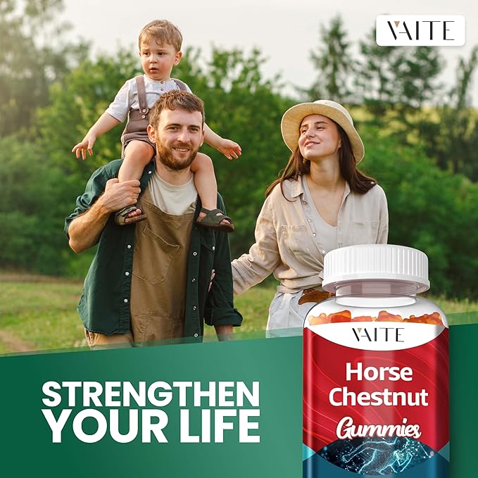 VAITE Horse Chestnut Extract Supplement, Vein Support Blood Circulation Supplements for Varicose Veins on Legs and Circulatory Supports, Horsechestnut Seed Butchers Broom Root, Non-GMO Gluten Free
