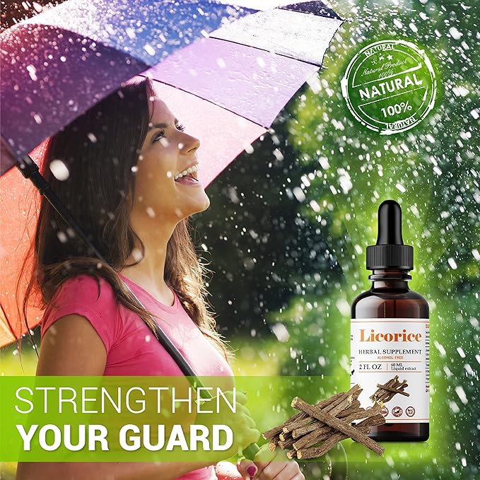 FabLab Licorice Root Extract - Herbal Immune Support- Glycyrrhiza Glabra Supplement for Digestion Restore Respiratory Health Fatigue -Non-GMO (Licorice 2 Fl Oz)