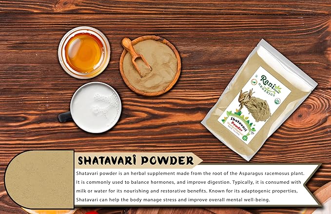 Rani Organic Shatavari Powder (Asparagus Racemosus) 7oz (200g) ~ All Natural | No Color | Gluten Friendly | Vegan | NON-GMO | Kosher | No Salt or fillers | Indian Origin | USDA Organic Certified