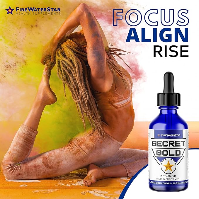 FWS Colloidal Gold Liquid Drops, Ascension Meditation Spiritual Aid Brain Boost, Enhance Awareness Clarity Dreams Intuition, Made from 99.99% Pure Swiss Gold, 100 ppm, Ruby Red, Real 24K