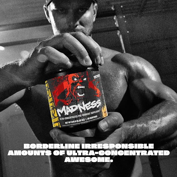 Mutant Madness | Pre Workout Powder Performance and Pump Blend Includes L-Citrulline, Beta-Alanine, Taurine, L-Tyrosine (Lemonade)