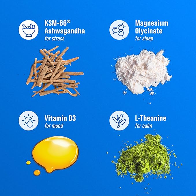 Supercalm Powdered Drink Mix, Tropical Tangerine, L Theanine, Ksm-66 Ashwagandha, Magnesium Glycinate, Vitamin D 3, Supplements for Relaxation & Focus, Natural, No Sugar, Non GMO, 30 Srvg