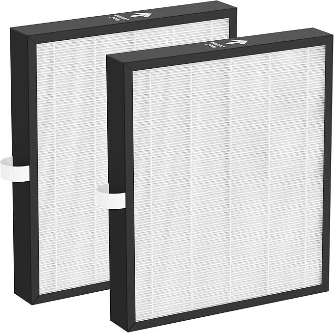 KJ217 Replacement Filter Compatible with MOOKA KJ217 Air Purifier, 3-in-1 Filter Replacement, High-Efficiency Activated Carbon Air Filter, 2 Pack