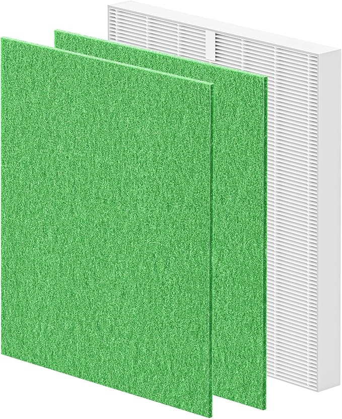 AP-1512HH & 200M Filter Compatible with Coway Airmega AP-1512HH and 200M Air Purifiers, Compared to Part # 3304899, 1 HEPA Filter and 2 Pre-Filters, Green