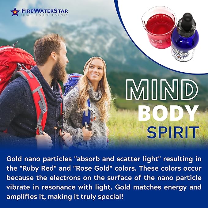 FWS Colloidal Gold Liquid Drops, Ascension Meditation Spiritual Aid Brain Boost, Enhance Awareness Clarity Dreams Intuition, Made from 99.99% Pure Swiss Gold, 100 ppm, Ruby Red, Real 24K