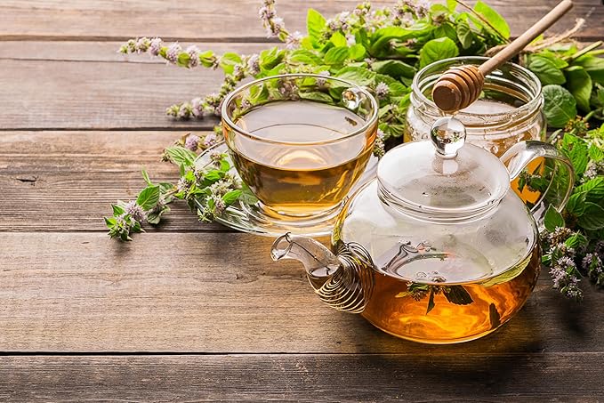 Worldwide Botanicals Organic Lemon Balm Tea, 6 Ounces - Loose Leaf Premium Herbal Tea | 100% Pure Lemon Balm Leaves | For Stress Relief and Good Digestion | Kosher