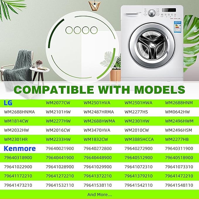 383EER2001A Washing Machine Drain Pump Filter Assembly - Compatible with LG Kenmore Washing Machines Replacement AP4440367 383EER2001F 5230ER3002AAGM75510601 PS3522306 383EER2001F