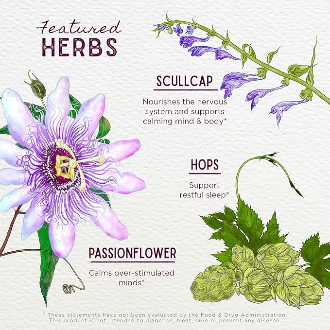 WishGarden Herbs Sleepy Nights & Fresh Mornings - All-Natural Herbal Sleep Aid Tincture, Organic Sleep Supplement w/Passionflower, Hops & Scullcap, Supports Deep Sleep & Healthy Sleep Cycles, .66oz