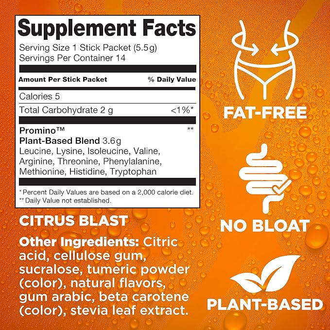 Rejuvenate – 1 Stick Delivers 25g of Whey Protein Equivalency for Muscle Growth & Energy – Essential Amino Blend (EAA + BCAA), GLP-1 & Bariatric Approved, Citrus Blast, 30 Count