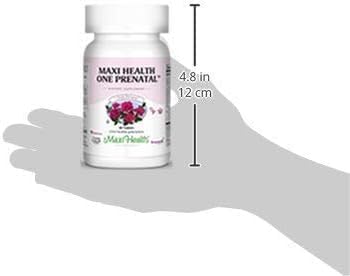 Maxi Health Prenatal Vitamins for Women – One Daily Prenatals with Iron, Folate, Choline, Vitamin D3, and Essential Nutrients – High Absorption Supplement for Pregnancy and Preconception – 60 Tablets