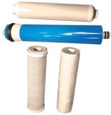 CFS – 4 Pack Replacement Water Filter Set includes Sediment, Carbon Block, GAC Inline Cartridges & Membrane Compatible with 10” Reverse Osmosis Models – Under Sink Reverse Osmosis Replacement Kit