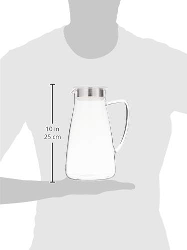 FORLIFE 838-A-ICE Flask Glass Tea Jug Pitcher, 64 oz, Ice