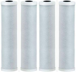 CFS – 4 Pack Carbon Block Water Filter Cartridges Compatible with CB-25-1005 Models – Remove Bad Taste & Odor – Whole House Replacement Water Filter Cartridge, 5 Micron, White