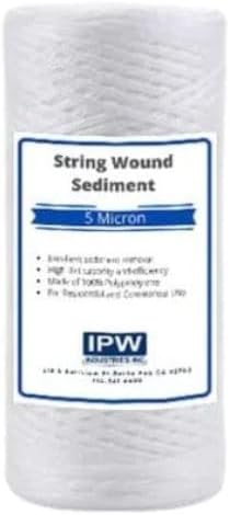 IPW Industries Inc. - Activated Charcoal Water Filter (P-600-P) - Coconut Shell Carbon for Whole House Water Filter System with 5 Micron Sediment Filter, O-Rings & Funnel